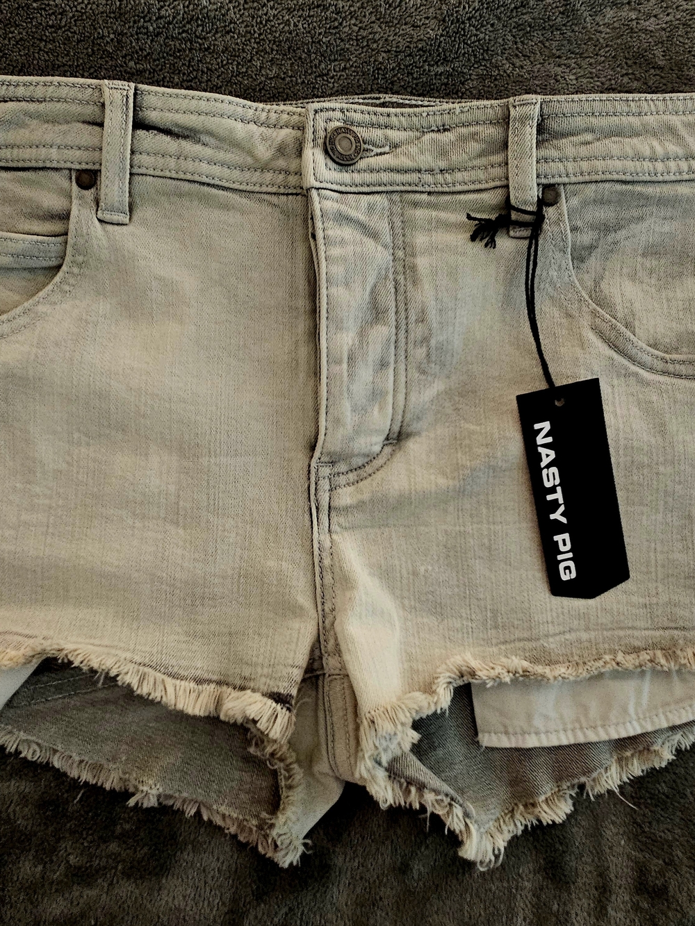 Nasty Pig Light Frayed Daisy Duke Denim Shorts
